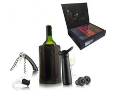 Vacu Vin Profi Basis Weinset Weinzubehör, Kunststoff, schwarz, normal