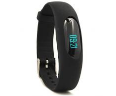 YAMAY Fitness Armband Schrittzähler Armbanduhr Ohne Bluetooth Aktivitätstracker mit Zeit Dtum Schrittzähler Kalorienzähler Entfernungsrechner Schlafmonitor für Damen Kinder Herren Ohne App Handy