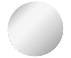 FACKELMANN Spiegel rund Ø 60 cm Mirrors/Wandspiegel mit Befestigung/Maße (B x H x T): ca. 60 x 60 x 1,5 cm/hochwertiger Badspiegel/moderner Badezimmerspiegel/Durchmesser 60 cm