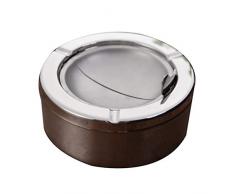 Edelstahl Aschenbecher Mit Deckel, Tischascher 12 cm - Design Sturmaschenbecher Mit Kipp Deckel - Klappaschenbecher Windaschenbecher 2 Stück,Silber