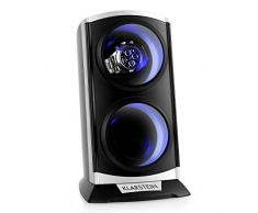 Klarstein St.Gallen Premium Uhrenbewegerr, für 2 Uhren, LED Beleuchtung, 3 Drehmodi, schwarz-blau