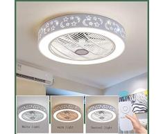 Deckenventilator Mit Beleuchtung, Kreative LED Deckenventilator Lampe Mit Fernbedienung Dimmbar Leiser Lüfter Kronleuchter, Moderne Wohnzimmer Schlafzimmer Kinderzimmer Fan Beleuchtung Dekoration