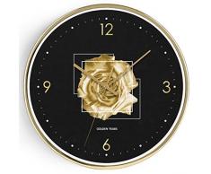 HJW Praktische Wandpendeluhren Wanduhren, Mute Nicht Ticking Schlafzimmer Wohnzimmer Küche Bürouhr Große Digitale Metallrahmen Dekorative Quarz-Taktgeber-Wanduhren,7