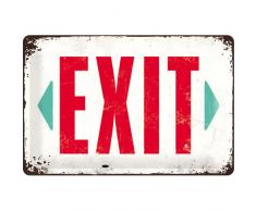 Nostalgic-Art 22218 Achtung Exit Blechschild, 20 x 30 cm