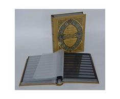 Goldhahn Briefmarkenalbum Einsteckbuch 60 Schwarze Seiten Nostalgie-Album Antik Briefmarken für Sammler