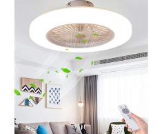 Ventilator Deckenventilator LED Deckenleuchte Mit Beleuchtung Und Fernbedienung Dimmbar Unsichtbare Deckenventilatoren Leise Fan Deckenlampe Moderne Für Kinderzimmer Schlafzimmer,Grau
