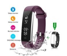 CHEREEKI Fitness Armband, Fitness Tracker Wasserdicht IP67 Aktivitätstracker Schrittzähler Fitness Uhr Schlafmonitor Kalorienzähler Anruf Nachricht Benachrichtigung für Damen Herren Kinder