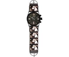 Unbekannt Wanduhr als Armbanduhr Metall 100 cm mit 5 Bilderrahmen Nostalgie Uhr