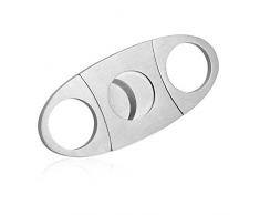 Zigarrenschneider, Jtdeal Zigarrencutter, Doppelte Klinge Zigarrenschere, Edelstahl Cutter für die meisten Größe Von Zigarren, Silber