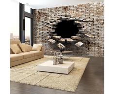 Vlies Fototapete 350x245 cm - 3 Farben zur Auswahl - Top - Tapete - Wandbilder XXL - Wandbild - Bild - Fototapeten - Tapeten - Wandtapete - Wand - Abstrakt Mauer Ziegel a-A-0098-a-b