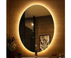 Moolo Schminkspiegel Wandspiegel, Ovaler Wandspiegel Für Badezimmer Einfacher Und Eleganter Wohnkulturanzug Für Wohnzimmer (Size : 60CMx70CM)