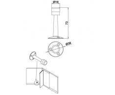 Türstopper Türpuffer Wandtürstopper aus Metall in verschiedenen Ausführungen (Chrom glänzend)