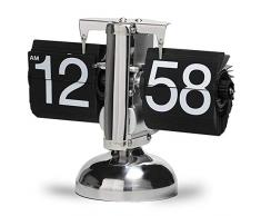Tischuhr Flip Uhr Retro Wecker Standuhr Schreibtisch Regal Design Uhr, Auto Flip Retro Tisch Uhren Metall, Europäischen Stil Dekoration Tischuhr