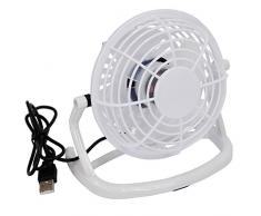 USB Ventilator Büro Schreibtisch Tischventilator FAN weiss für PC Computer Laptop Notebook, mit An/Aus-Schalter (Weiss)