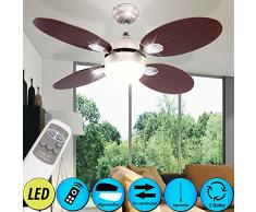 Decken Ventilator Schlafzimmer Leuchte Kühler im Set inklusive Fernbedienung und LED Leuchtmittel