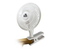 Cultivalley Clip Mini-Ventilator 15cm Durchmesser - Hochwertiger Tischventilator Stark & Leise für Büro, Zuhause, Schreibtisch - 2 Geschwindigkeitsstufen Steckdose 230V