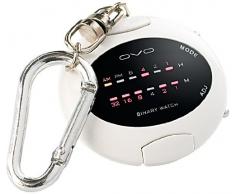 PEARL Schlüsselanhänger Uhr: Binär-Taschenuhr mit Schlüsselanhänger (Karabiner Uhr)