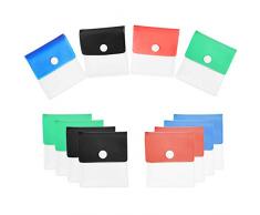 TAZEMAT 12 Pack Aschenbecher Beutel Mini Pocket Aschenbecher feuerfestes PVC Aschenbecher Geruchlos Wiederverwendbar Taschenaschenbescher Assorted Farben Raucher für Strand Reise Auto 7.5 x 8.5 cm