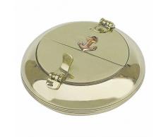 Maritimer Doppel- Klappaschenbecher, Marine Ascher, Klapp Aschenbecher, Messing poliert 8 cm