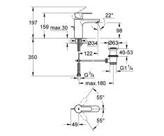 GROHE Get Waschtischbatterie, mittelhoher Auslauf 23454000