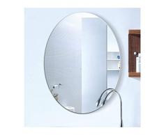 ZEQUAN Ovaler Abgeschrägter Polierter Rahmenloser Wandspiegel for Badezimmer, Eitelkeit, Schlafzimmer (Size : 60cmX80cm)