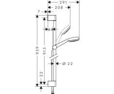 Hansgrohe Brausenset Crometta 100 1jet/Unica 900mm weiss/chrom, 26658400