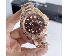 GFDSA Mann - automatische mechanische Rose Gold Edelstahl Yacht - Uhr - Saphir - ETA 2813 Schwarz Blau Kaffee Drehbare Lünette 40mm Rose Gold