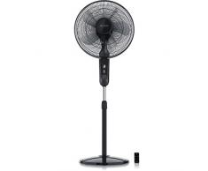Brandson - Standventilator mit Fernbedienung und Display - Oszillation 80Grad - 60 Watt - Ventilator Höhe verstellbar 115-134 cm - Kopf um 35Grad neigbar - 3 Geschwindigkeiten - GS - Modell 2020