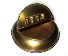 magicaldeco Klappaschenbecher - Messing brüniert- matt gebürstet- 10 cm- kein polieren