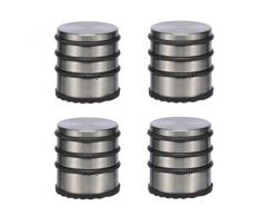 4 Stück Edelstahl Türstopper Massiv 7 x 7 cm Schwer Türhalter