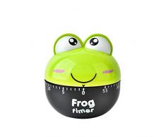 VNEIRW Kreativer Küchentimer, Eieruhren, Cartoon-Frosch Zeitmesser Küche Kurzzeitmesser, Alarm Sound Countdown Timer Home Backen Kochen Steaming Manual Timer (B)
