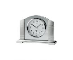 AMS Unisex Standuhren Analog Funk Mineralglas 14 x 19 cm Silber 5142