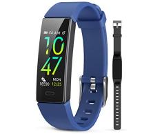 JAZIPO Fitness Armband mit Blutdruckmessung Pulsmesser, Fitness Tracker Uhr Wasserdicht IP68 Schrittzähler Uhr Stoppuhr Sport GPS Aktivitätstracker Schlafüberwachung Anruf SMS für Kinder Damen Männer