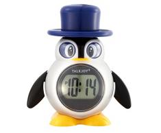 Deutsch Sprechende Kinderuhr Digitale Uhr Tischuhr Zeitansage Sprachfunktion Pinguin Wecker Blindenuhr Uhrzeit lesen Lernen Sprechfunktion Schulwecker