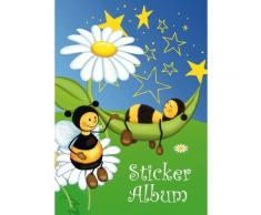 HERMA 15420 Stickeralbum Bienen Wiese DIN A5 leer (16 Seiten, beschichtetes Spezialpapier) Sticker Sammelalbum zum sammeln, 1 Stickerbuch für Kinder, blanko