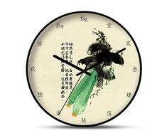 FortuneVin Wanduhr aus Aluminium mit lautlosem Sweep Uhrwerk für den Außenbereich Badezimmerwanduhr die Küchewanduhr Home Office 12 Zoll Schwarz 6