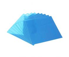 Guang-T Acryl Spiegel Wandaufkleber, perfekte Ersatz für Glas Spiegel, Spiegel Blatt Flexible Selbstklebende Kunststoff Spiegel Fliesen Nicht Glas Spiegel, 15 x 15 cm, 9 Stück Stück (Silber)