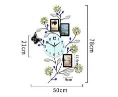 Uhren für Wohnzimmer Wand, DIY Rahmen Uhr, Fotorahmen Uhr Kunststoff Kunst Bilderuhr Einzigartige Dekoration
