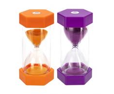 JUNDUN Sanduhren 2 Farben Sanduhr Set 10/30 Minuten Dekoration Zeitmesser Timer für Kinder Klassenzimmer Küche Spiele Bürsten Zuhause Büro (2 Stück)