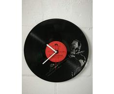 Wanduhr aus Vinyl Schallplattenuhr mit Metallica Motiv upcycling design Uhr Wand-deko vintage-Uhr Wand-Dekoration retro-Uhr