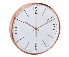 TFA Dostmann 60.3534.51 Funk-Wanduhr mit Kupferrahmen und Sweep-Werk (Kupfer mit Batterie)