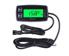 3 in 1 TEMP METER Thermometer Voltmeter Uhr Temperatur SENSOR Spannungsmesser für Pit Bike Motorrad Snowmobile ATV Boot Öl