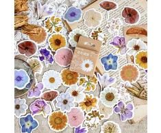 46 Stück/Box Retro Poesie Blumen Aufkleber DIY Hand Vorhang Scrapbooking Dekoration Album Universal Seal Paste