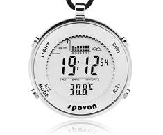 AYBBWLB Spovan Outdoor Wasserdicht-Digital-Fischerei-Barometer-Taschen-Uhr Geeignet für Klettern Laufen Angelwettbewerb und andere Sportarten