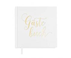 Plantvibes ® Edles Gästebuch, 72 Seiten, Hardcover, hochwertiges Papier, Vintage Guest-Book für die Hochzeit, Taufe oder den Geburtstag, Hochzeits-Buch, Hochzeits-Album, Hochzeits-Gästebuch