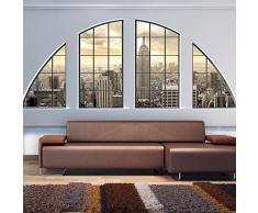 Vlies Fototapete 400x280 cm ! Top Tapete ! Wandbilder XXL Wandbild Bild Fototapeten Tapeten Wandtapete Wanddeko Wand Fenster Stadt c-C-0002-a-a