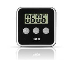 FanJu FJ231 Eieruhr Digital Küchentimer, Kitchen Timer with Big Display / Lauter Alarm / Magnetischer Rückseite / Einklappbarer Ständer / Einfache Bedienung Mini Countdown Alarm