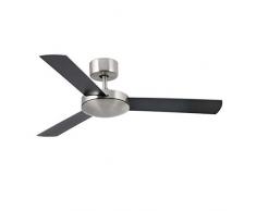 Deckenventilator Mini Mallorca Farbe: Nickel matt / Grau / Schwarz