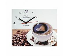FLEXISTYLE Moderne Küche Wanduhr Kaffee Liebe, rechteckig, wanduhr deko, 25 x 30 cm