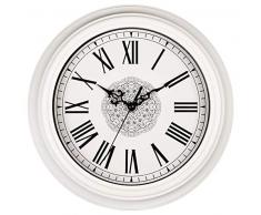Tebery Ø30 cm Wanduhr Römische Zahlen Küchenuhr mit großem Ziffernblatt Klassisch europäische Stil weiß
